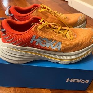 Men's HOKA Bondi Fiesta Amber size 11 D